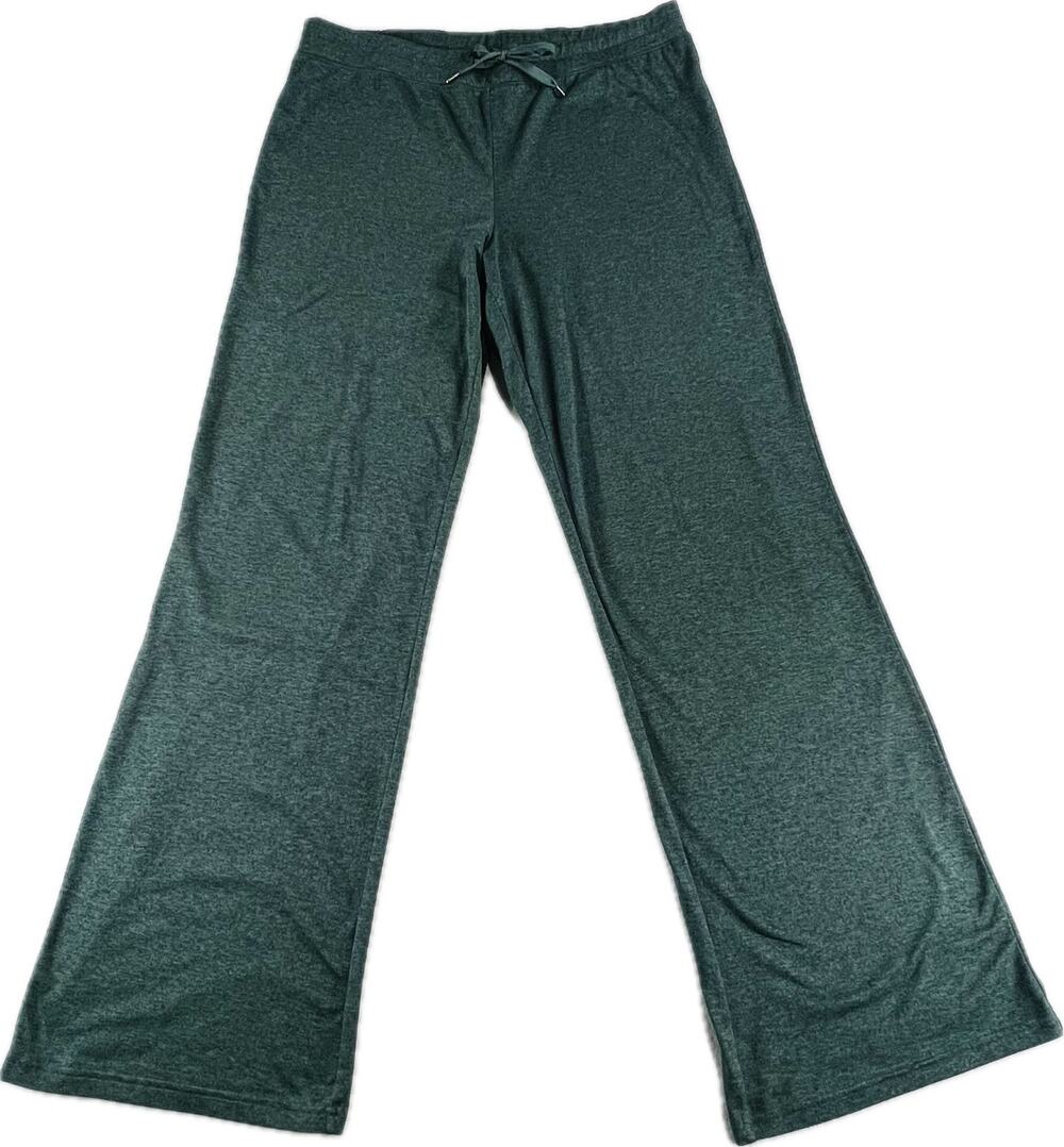 Quince Heather Green Flowknit Wide Leg Lounge Pants Medium M